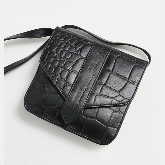 Croc print crossbody bag Clearance